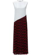 Jw Anderson Pleated Polka Dot Dress - Black