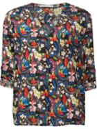 Alice+olivia Floral Print Buttoned Blouse