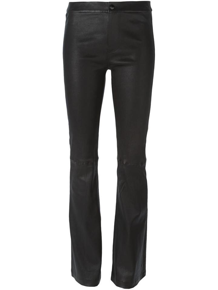 J Brand Bootcut Trousers, Women's, Size: 27, Black, Leather