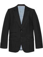 Gucci Mitford Pinstripe Wool Jacket - Black