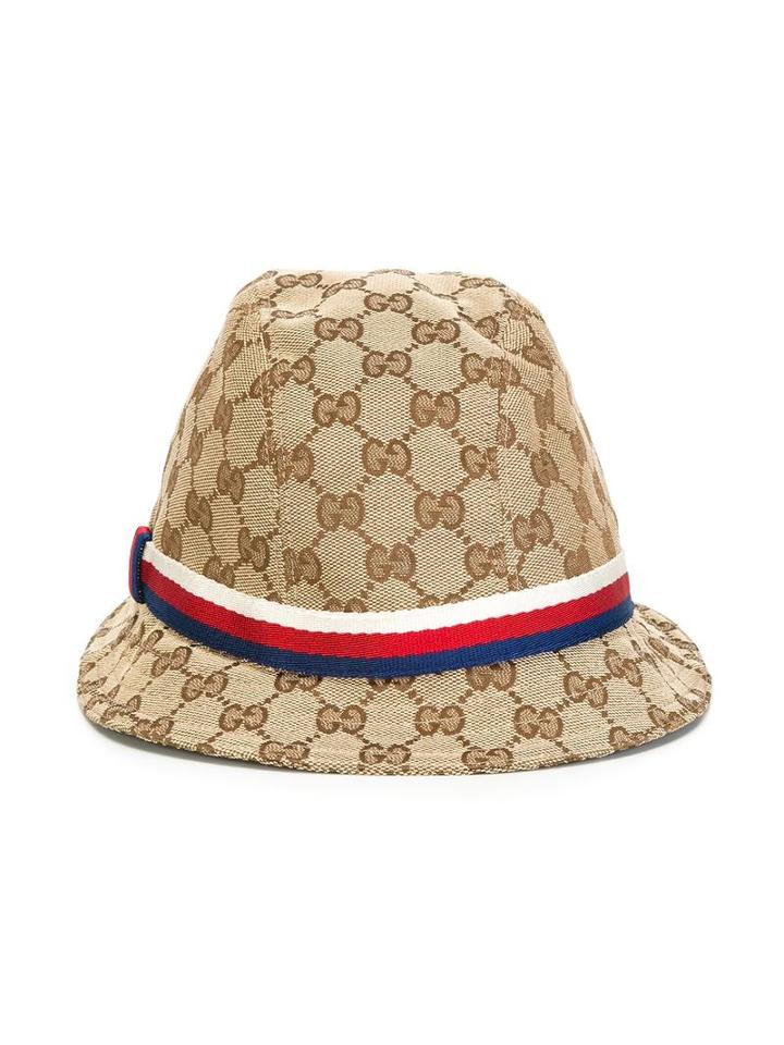 Gucci Kids Gg Supreme Hat, Boy's, Size: 54 Cm, Nude/neutrals