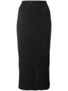 Rick Owens Lilies Midi Gonna Pencil Skirt - Black