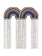 Venessa Arizaga Multicoloured Rainbow Crystal And Rhinestone Earrings