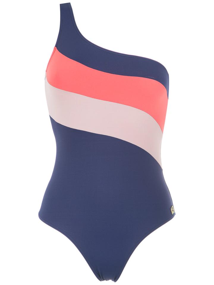 Brigitte One Shoulder Swimsuit - Blue