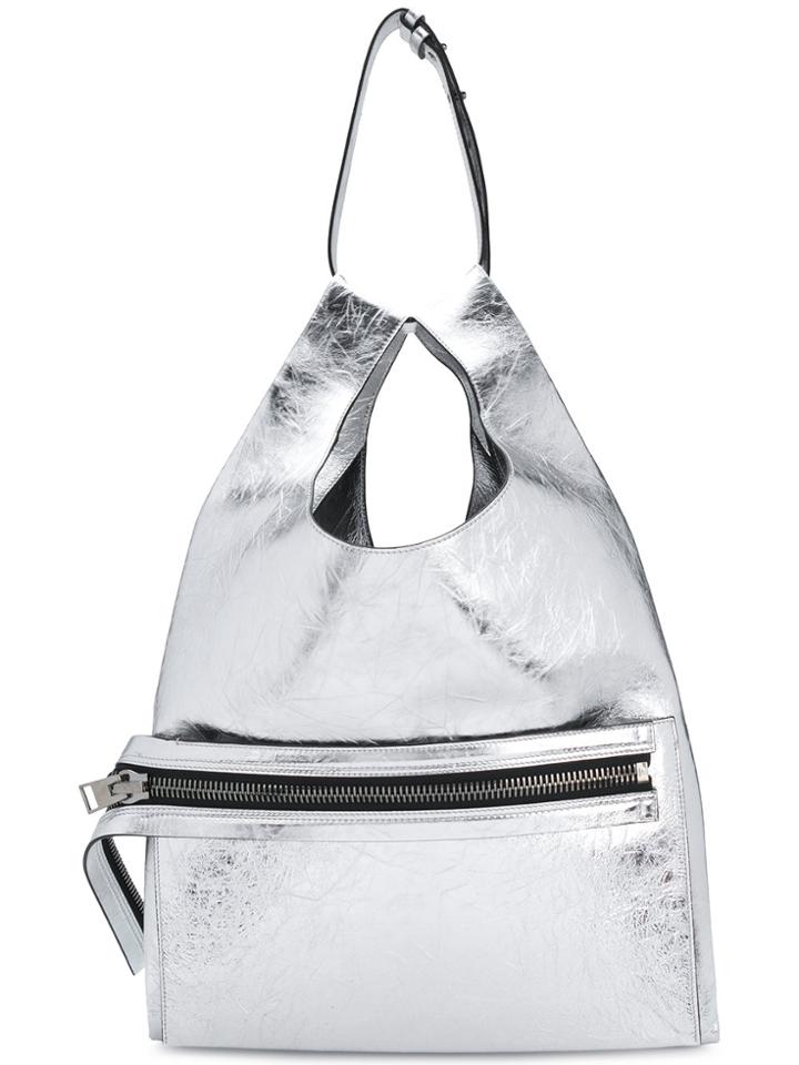 Tom Ford Futuristic Zupped Shoulder Bag - Grey