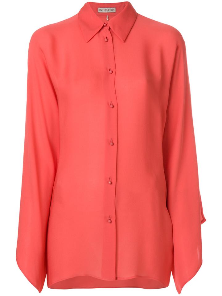 Emilio Pucci Bell-sleeve Shirt - Yellow & Orange
