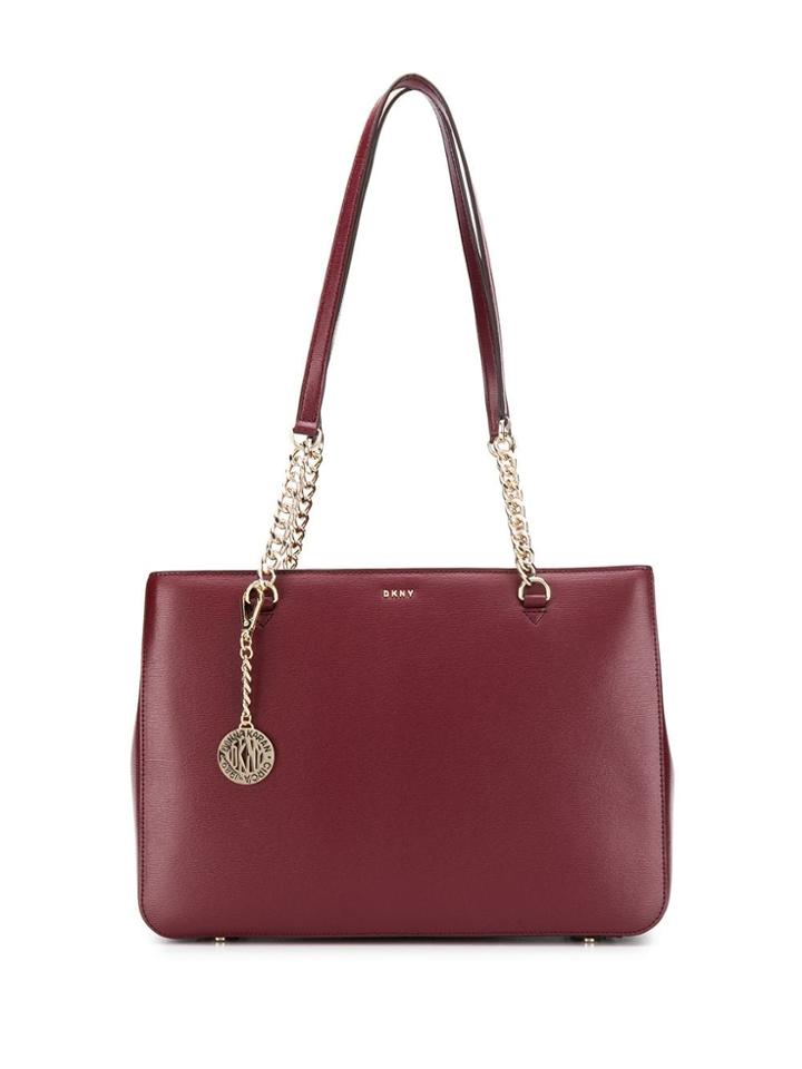 Dkny Chain Tote Bag - Red