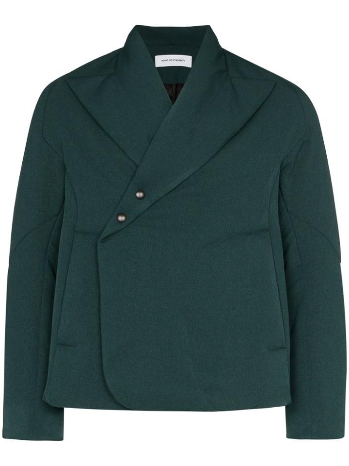 Kiko Kostadinov Vein Cropped Padded Jacket - Green
