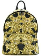 Versace Baroque Printed Backpack - Yellow & Orange