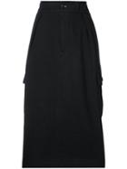 Y's Side Pocket Skirt - Black