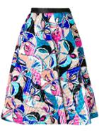 Emilio Pucci A-line Quilted Skirt - Blue