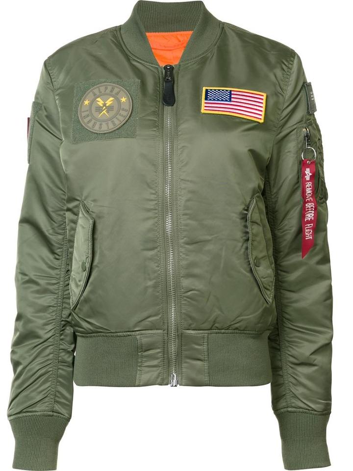 Alpha Industries 'ma-1 Flex' Jacket, Women's, Size: Medium, Green, Nylon/polyester