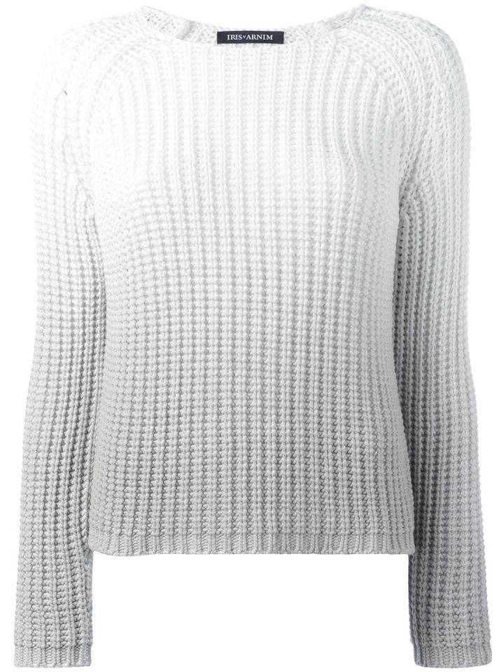 Iris Von Arnim - Jamie Gradient Jumper - Women - Cotton/nylon - M, White, Cotton/nylon