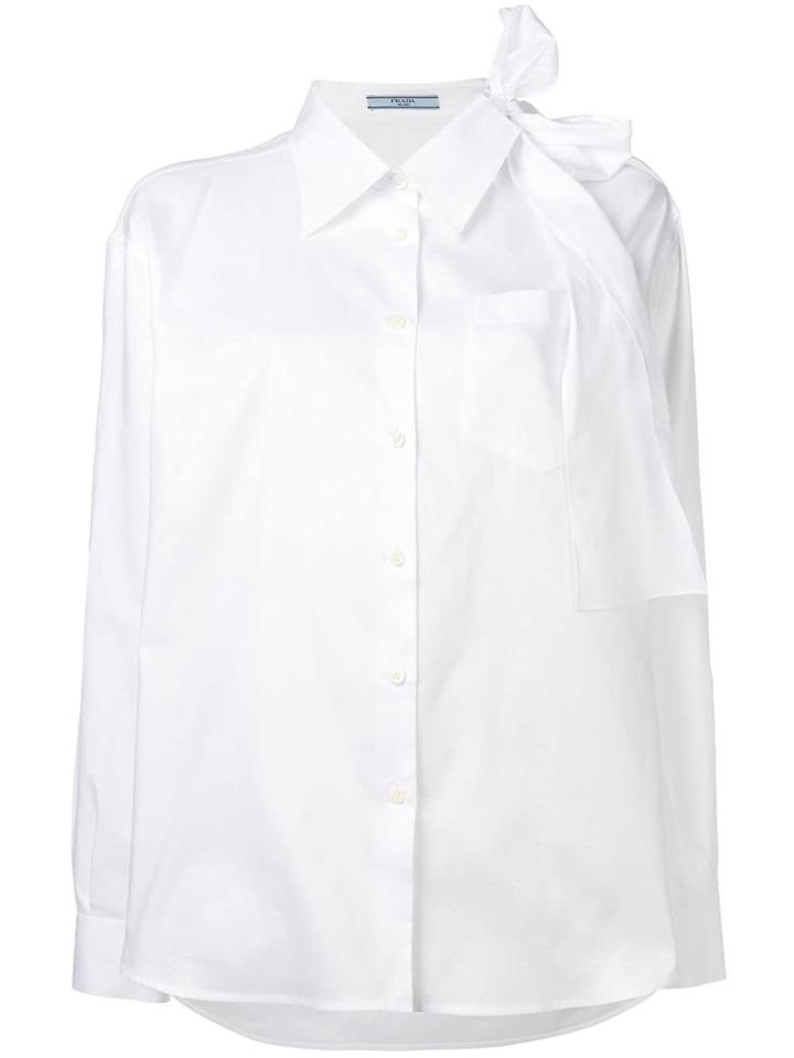 Prada Cutout Blouse - White