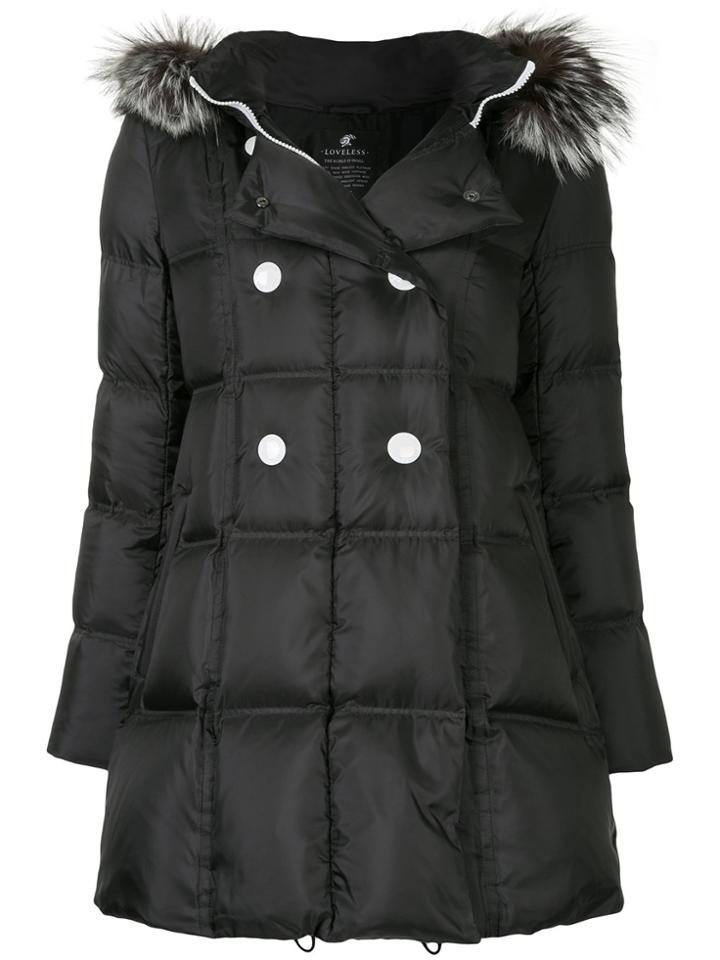Loveless Padded Parka Coat - Black