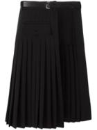 Dsquared2 Pleated Layer Belted Skirt - Black