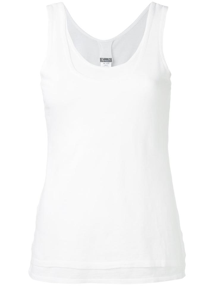 Kristensen Du Nord - Layered Tank Top - Women - Cotton - 2, White, Cotton