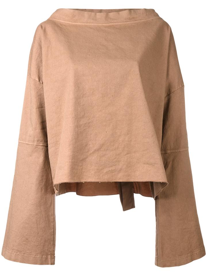 Andrea Ya'aqov Bell Sleeve T-shirt - Nude & Neutrals