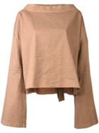 Andrea Ya'aqov Bell Sleeve T-shirt - Nude & Neutrals