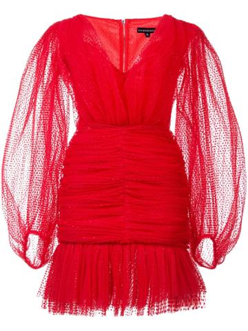 Kalmanovich V-neck Dress - Red