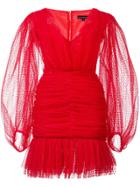 Kalmanovich V-neck Dress - Red