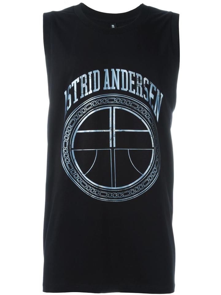Astrid Andersen Logo Print Baseball Top