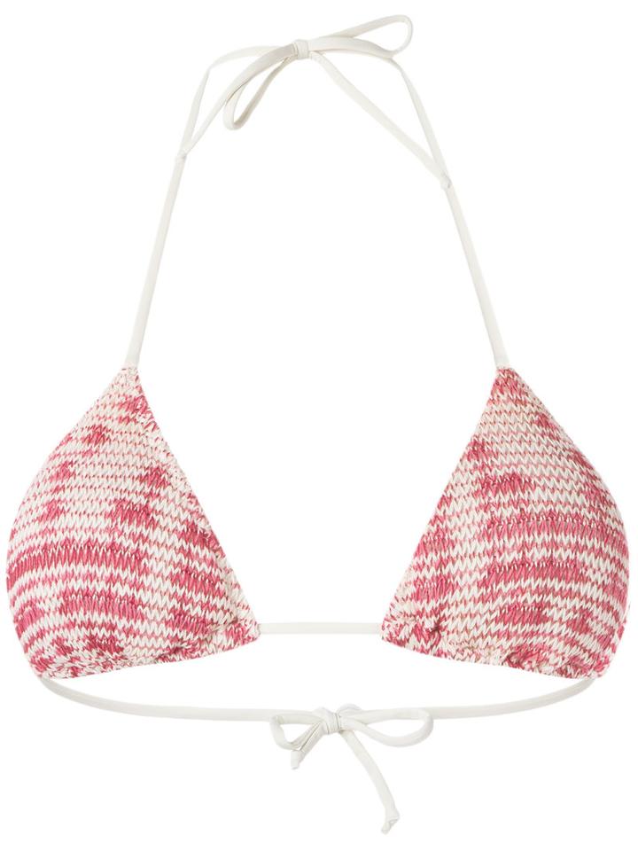 Cecilia Prado - Tringle Bikini Top - Women - Acrylic/lurex/viscose - G, Red, Acrylic/lurex/viscose