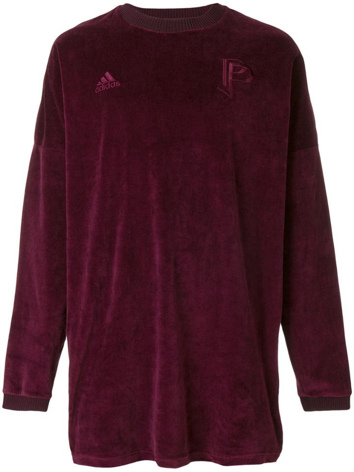 Adidas Oversized Velvet Sweatshirt - Pink & Purple
