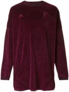 Adidas Oversized Velvet Sweatshirt - Pink & Purple