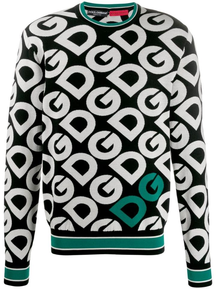 Dolce & Gabbana Monogram Patterned Jumper - Black