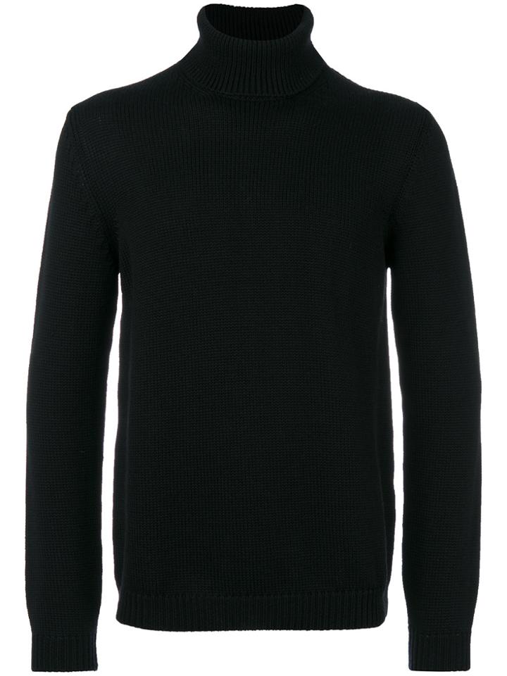 Roberto Collina Roll Neck Jumper - Black