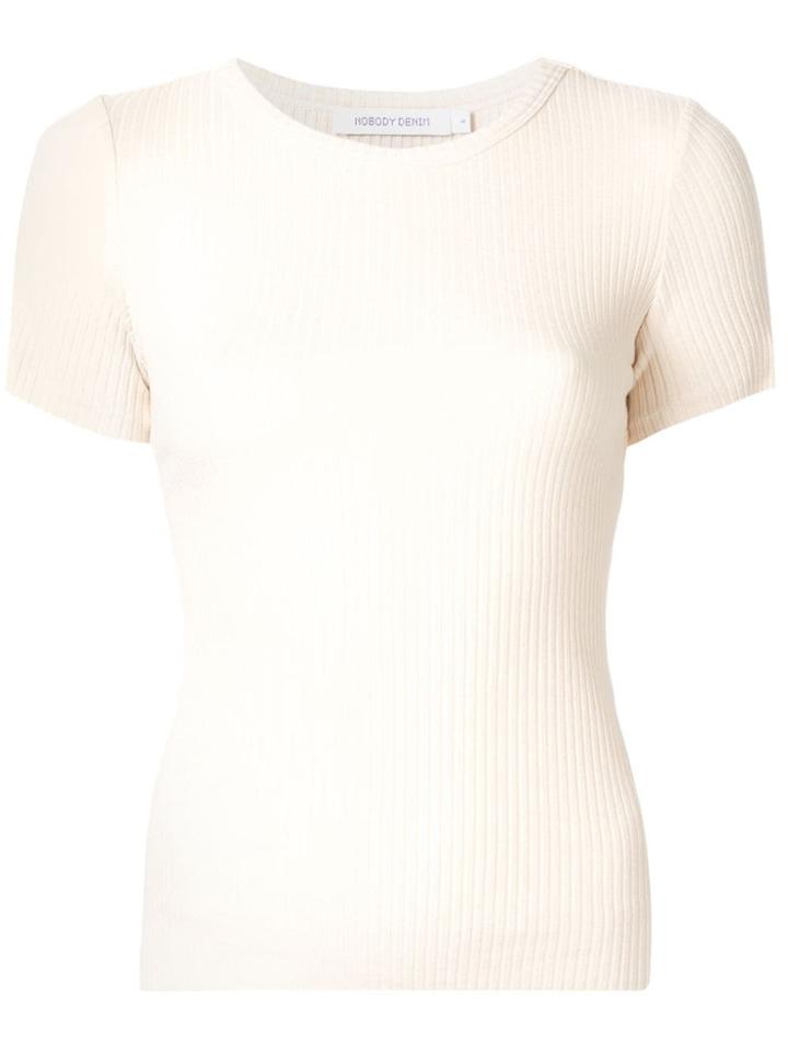Nobody Denim Luxe Rib Neat T-shirt - Neutrals