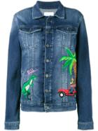 Mira Mikati Rainforest Embroidered Denim Jacket, Women's, Size: 34, Blue, Cotton