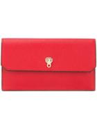 Valextra Clasp Wallet - Red