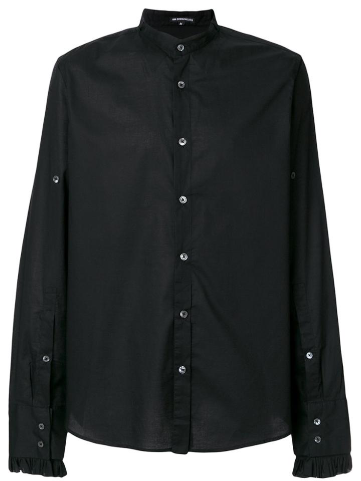 Ann Demeulemeester Frill Cuff Shirt - Black