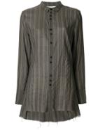 Aleksandr Manamïs Straight Fit Striped Shirt - Brown