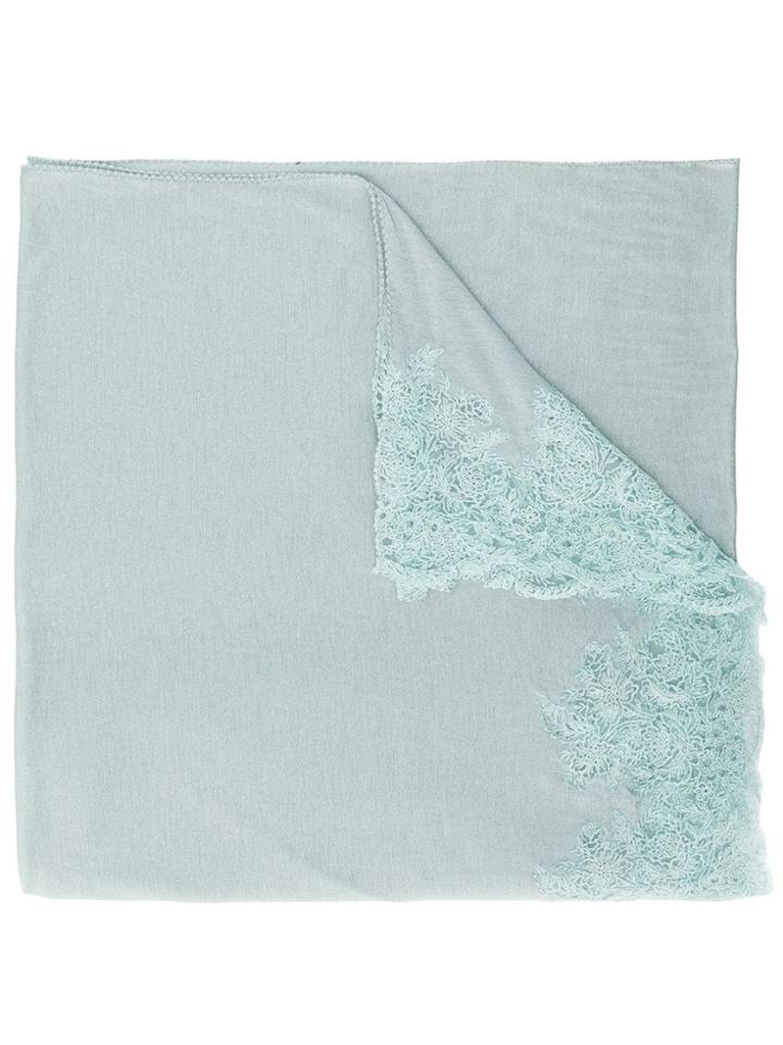 Ermanno Scervino Lace-embroidered Scarf - Blue