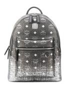 Mcm Visetos Gradient Backpack - Silver