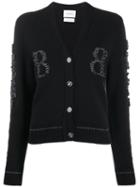 Barrie Two-tone Monogram Cardigan - Black