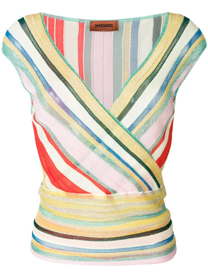 Missoni Crossover Knit Top - Multicolour