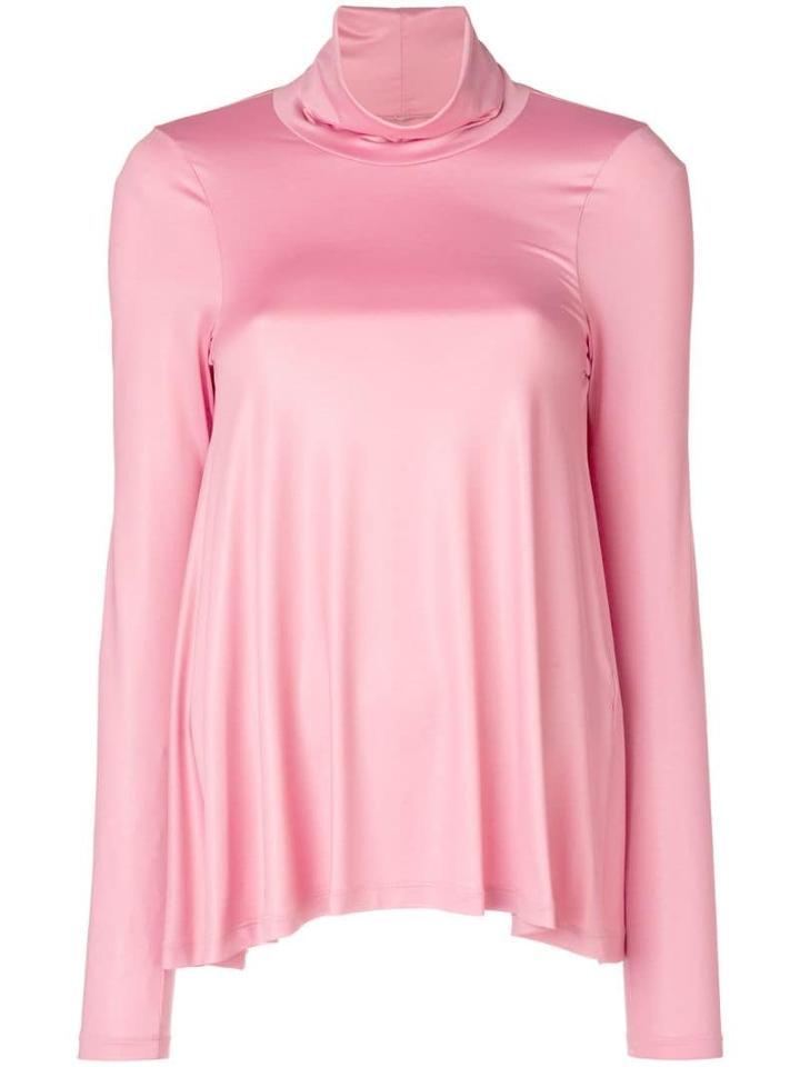 Mm6 Maison Margiela Gathered High Neck Top - Pink
