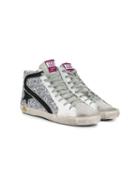 Golden Goose Kids Glitter Detail Sneakers - Silver