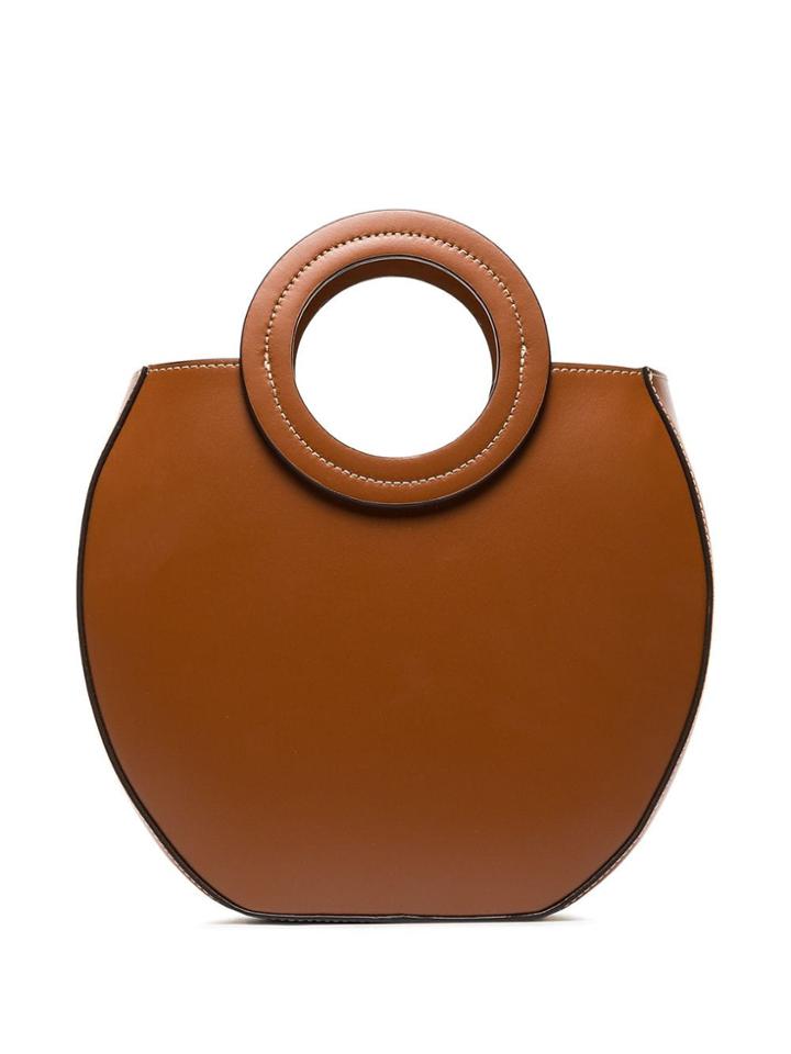 Staud Frida Curved Tote - Brown