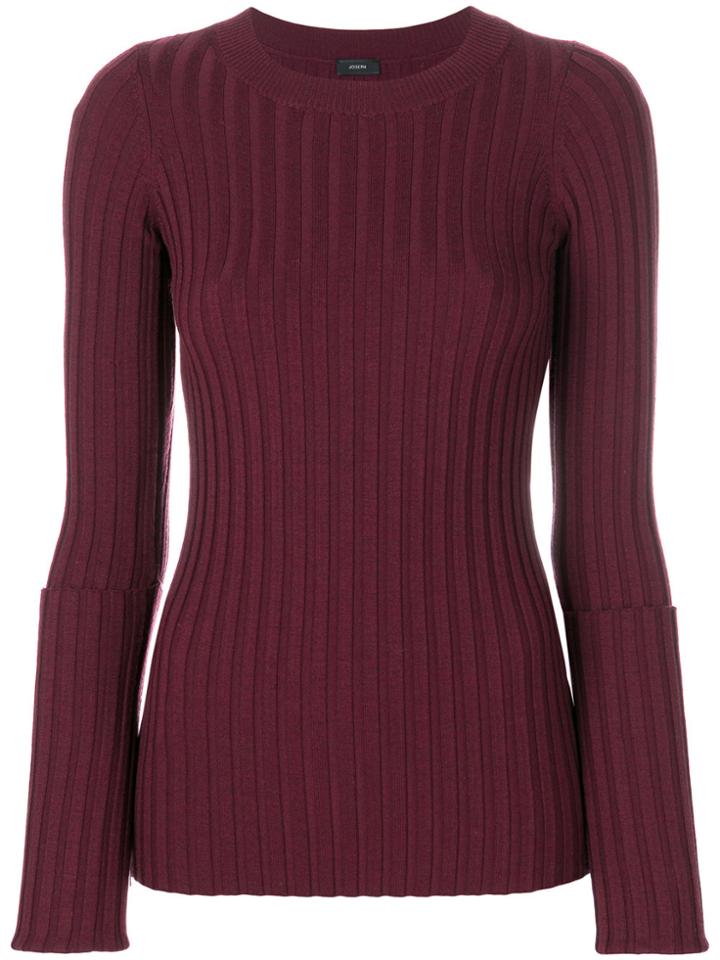 Joseph Ribbed Sweater - Red