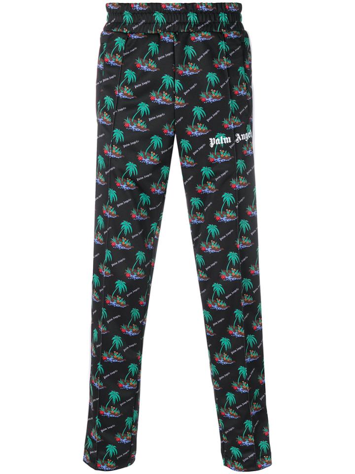 Palm Angels Palm Trees Printed Trousers - Black