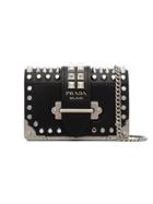 Prada Black Cahier Small Leather Shoulder Bag