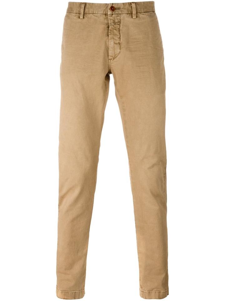 Closed Chino Trousers, Men's, Size: 34, Nude/neutrals, Cotton/spandex/elastane