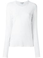 James Perse Round Neck Longsleeved T-shirt - White