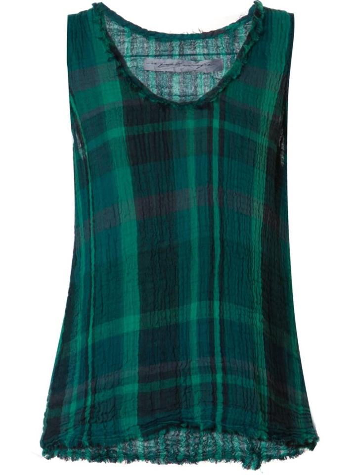 Raquel Allegra Plaid Oversized Tank Top