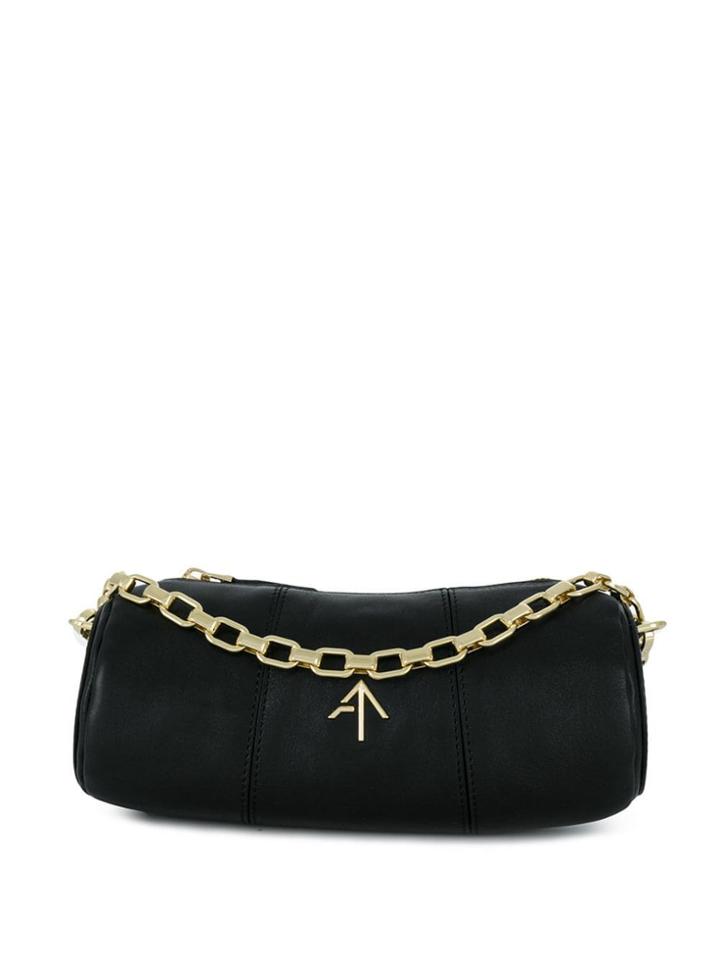 Manu Atelier Cylinder Crossbody Bag - Black